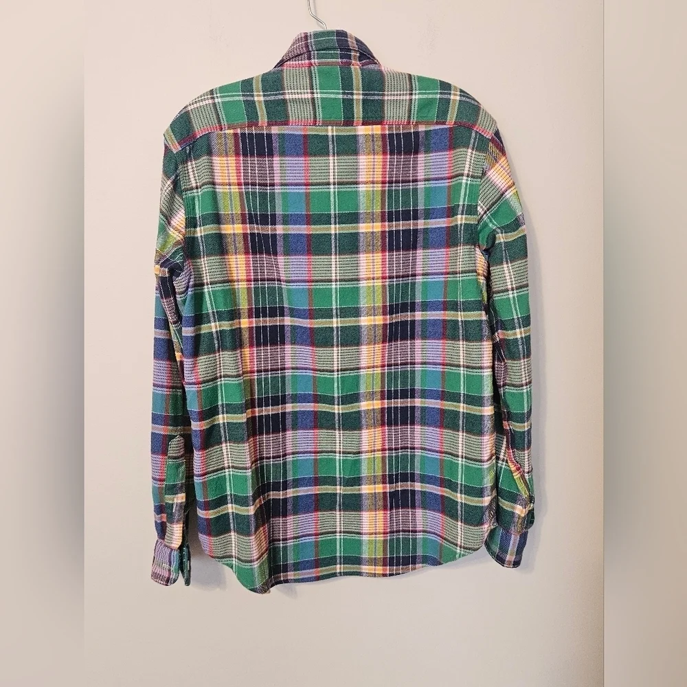 Polo Ralph Lauren Men's Classic Fit Flannel PlaidWorkshirt Heavy Cotton Medium